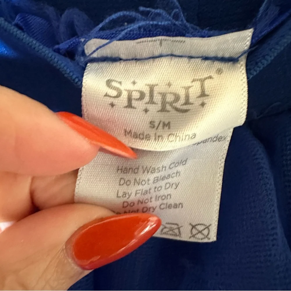 Spirit Halloween Blue Ruffle Tulle Skirt Size Small/Medium - Picture 4 of 5